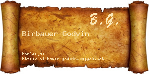 Birbauer Godvin névjegykártya